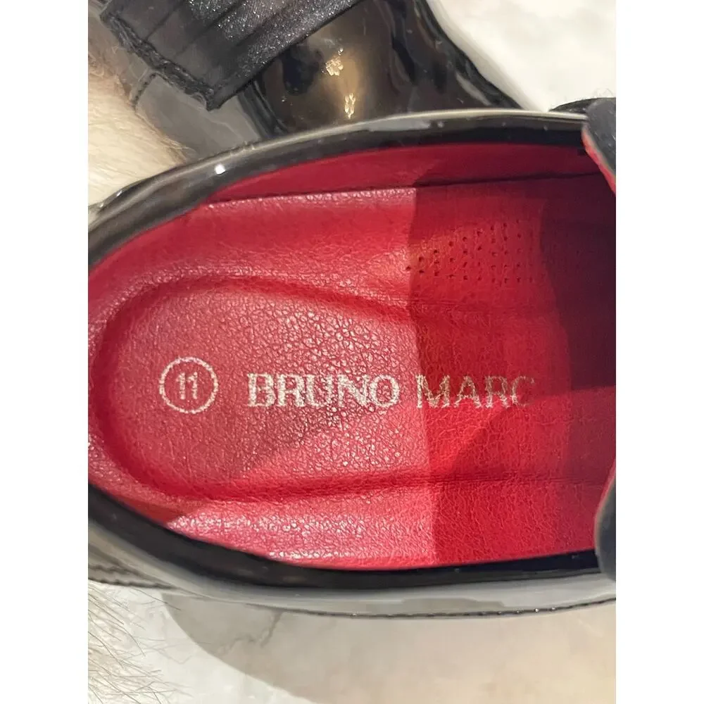 Bruno Marc Boy's Dress Formal Tuxedo Shoes Slip-on Loafers Kids Size 11